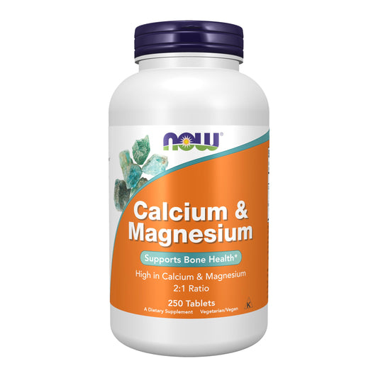 NOW Foods Calcium Magnesium 2:1 bottle front for bone support