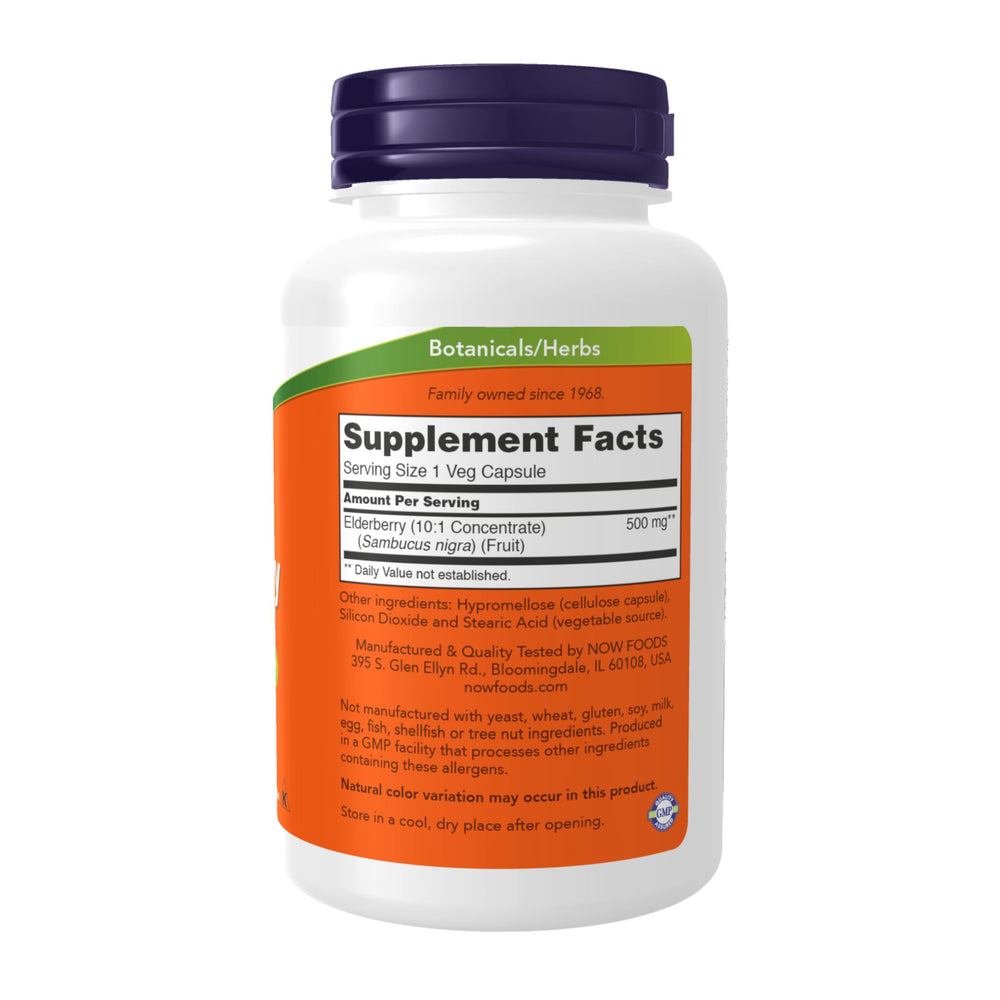 NOW Foods etiqueta detallada mostrando ingredientes y certificación GMP