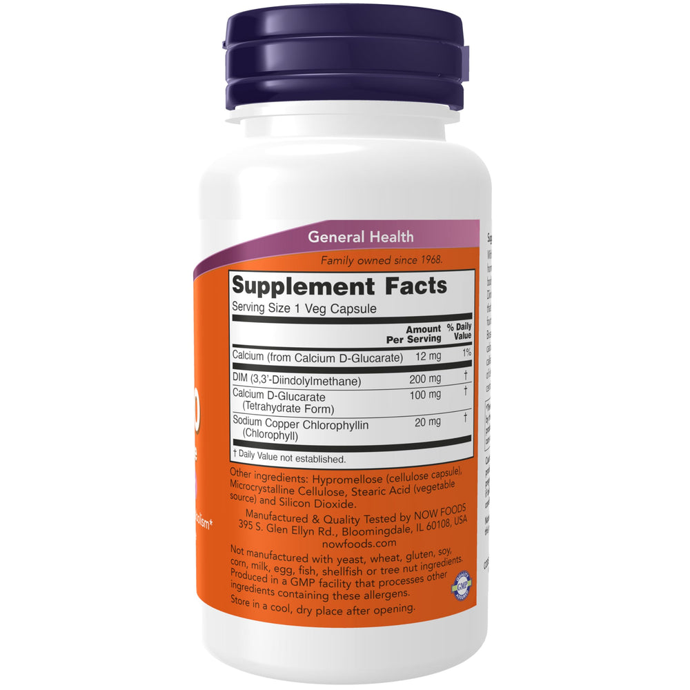 NOW Foods etiqueta con ingredientes y datos de calidad visibles