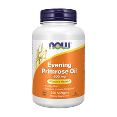 NOW Foods frasco frontal mostrando 250 softgels y etiqueta clara