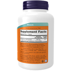 NOW Foods potassium gluconate bottle front, easy-to-swallow tablets for daily routines.