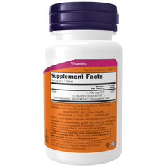 NOW Foods primer plano de una tableta destacando pureza y textura