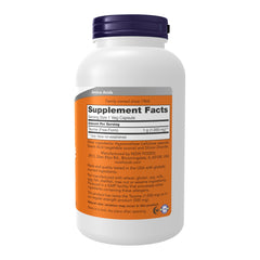 NOW Foods Taurine 1000 mg label closeup highlighting potency and supplement details