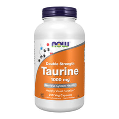 NOW Foods Taurine 1000 mg vegan capsules bottle clearly labeled for nervous system support