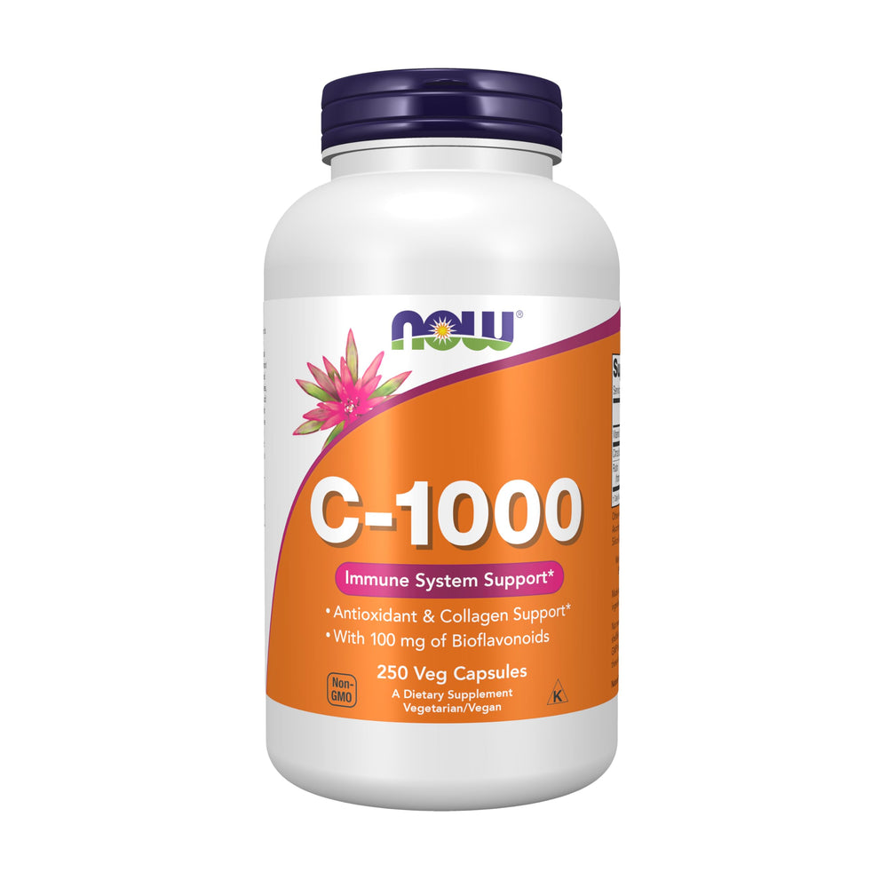NOW Foods envase frontal con diseño claro y ventaja vegana