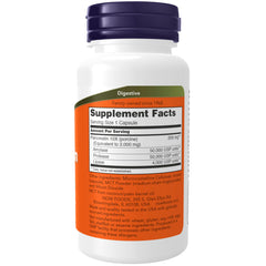 NOW Pancreatin cápsula abierta mostrando contenido y fácil ingestión