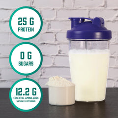 Envase de NOW Foods sobre báscula para ilustrar tamaño de 1.2 libras