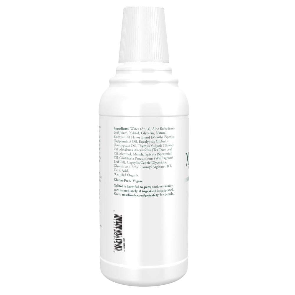 Detalle del líquido Refreshmint de NOW XyliWhite resaltando textura suave y sensación refrescante