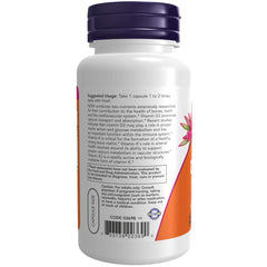 NOW Foods etiqueta frontal con dosis 1,000 IU y 45 mcg, lectura rápida