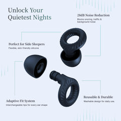 NOX SLEEP tapón en oreja durmiendo de lado para estabilidad nocturna