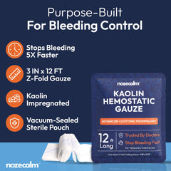 NozeCalm detalle del tejido y kaolín mostrando textura y activación