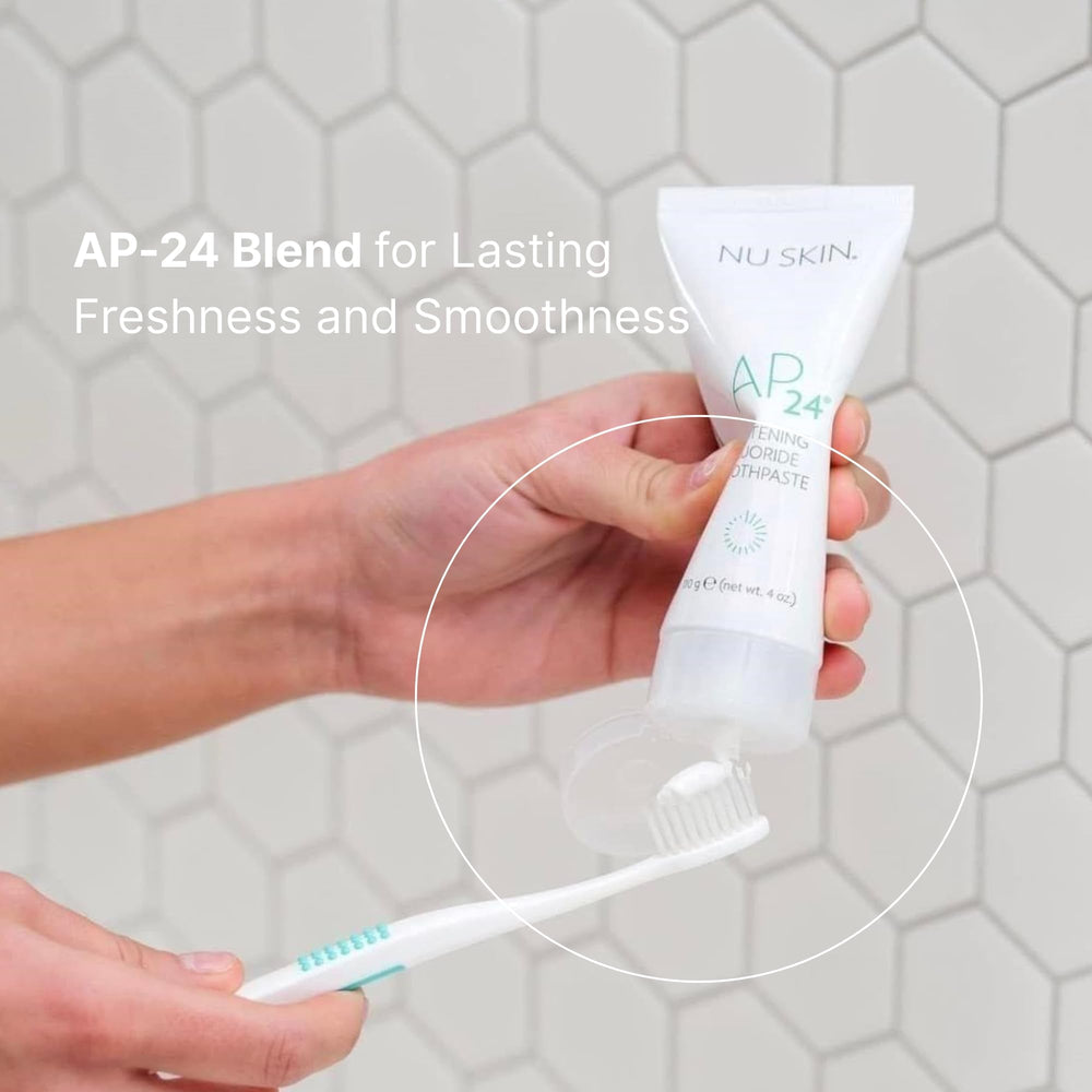 Nu Skin AP 24 crema en cuchara mostrando consistencia y resultado pulido