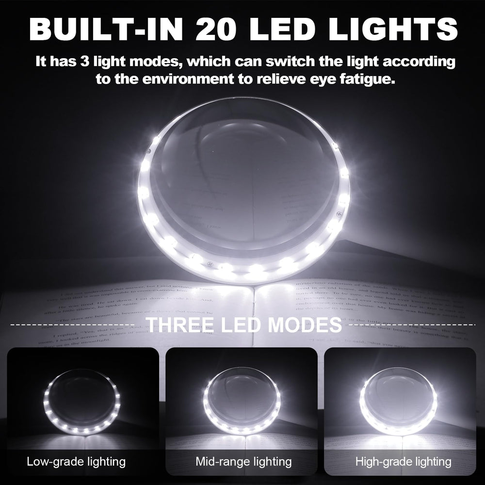 NUEYiO 20 LEDs iluminación brillante para detalles claros