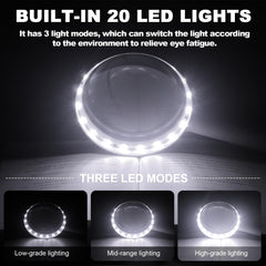 NUEYiO 20 LEDs iluminación brillante para detalles claros
