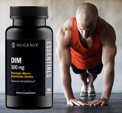 Etiqueta nutricional Nugenix DIM con ingredientes y dosis legibles