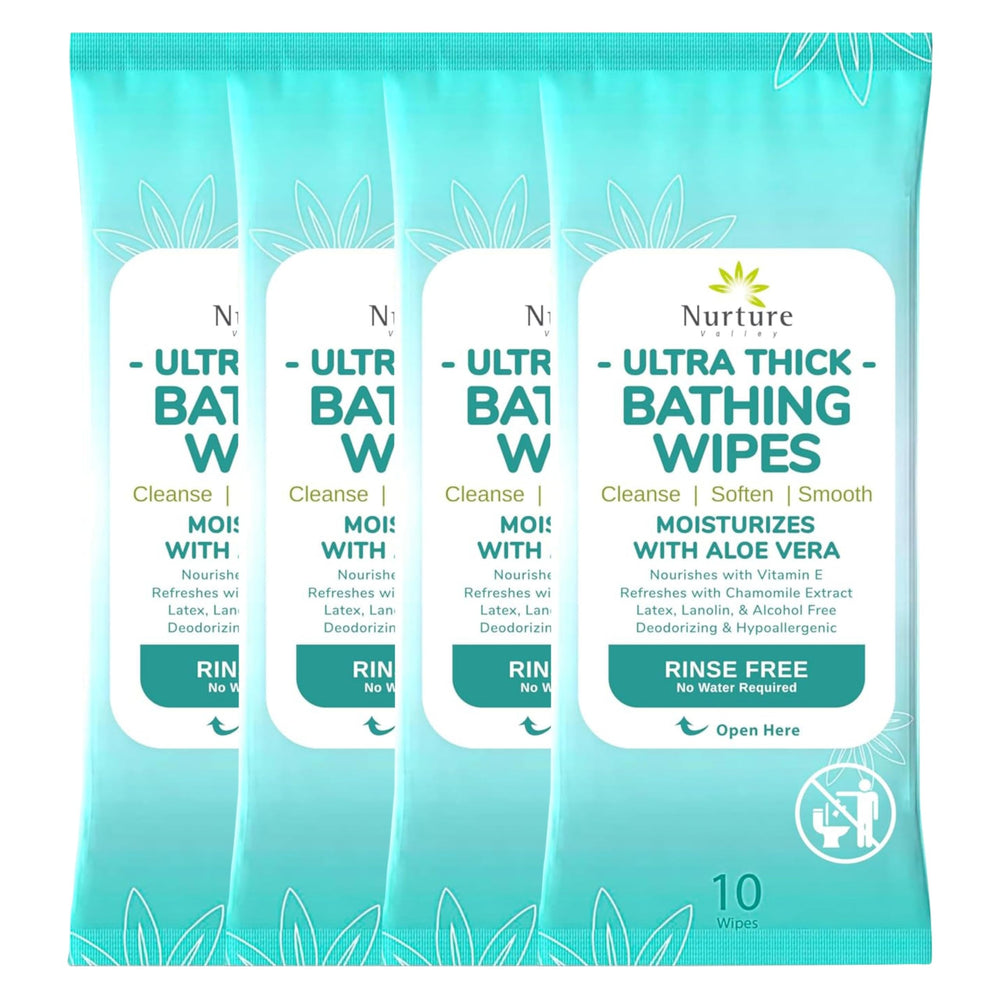 Nurture Valley empaque frontal del pack de 40 toallitas para higiene rápida
