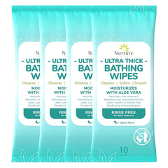 Nurture Valley empaque frontal del pack de 40 toallitas para higiene rápida