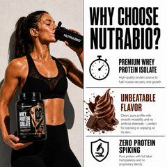NutraBio batido de chocolate preparado en vaso, delicioso y fácil de digerir