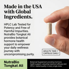 NutraBio cápsula junto a regla para comparar tamaño y facilidad