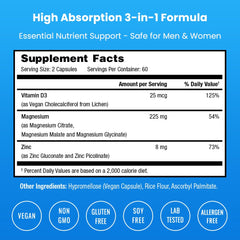 NutraChamps cápsulas veganas en mano para visualización de tamaño