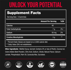 Gomita NutraChamps en mano mostrando tamaño compacto y fácil consumo