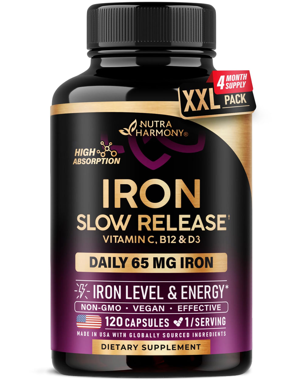 NUTRAHARMONY frente del envase mostrando información clara y beneficio de energía