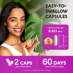 NUTRAHARMONY cápsula junto a vaso de agua sugiriendo forma de consumo