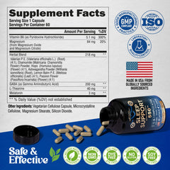 NUTRAHARMONY cápsula sobre mesita nocturna sugiriendo uso seguro