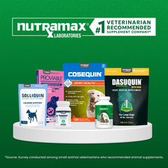 Nutramax Cobalequin comparación de tamaño con moneda para referencia de escala