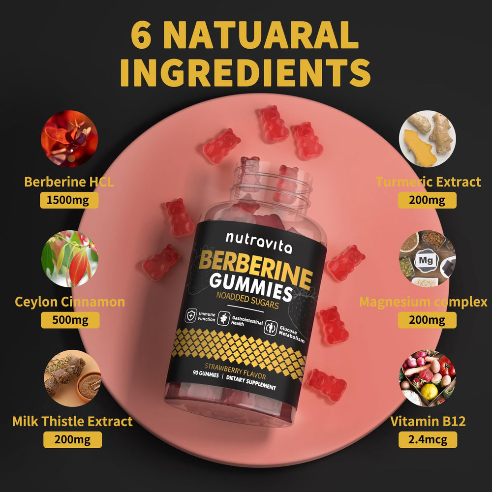 Nutravita Berberina Gomitas con canela Ceilán, aroma cálido