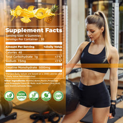 Gominolas con sabor piña Nutravita de creatina para entrenamiento