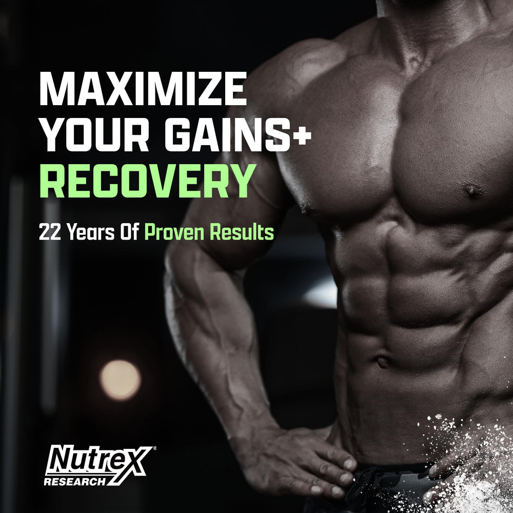 Nutrex Research Anabol PM comparación de tamaño destaca porciones y control