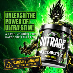 Nutrex Research Outrage disolviendo en agua, mezcla rápida y energía inmediata antes del entrenamiento