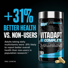 Nutrex Vitadapt etiqueta con lista de ingredientes y beneficios claros