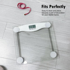 NUTRI FIT detalle de la plataforma de vidrio templado resistente y delgada