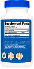 Nutricost 5-HTP capsules-in-glass suggesting convenient daily use