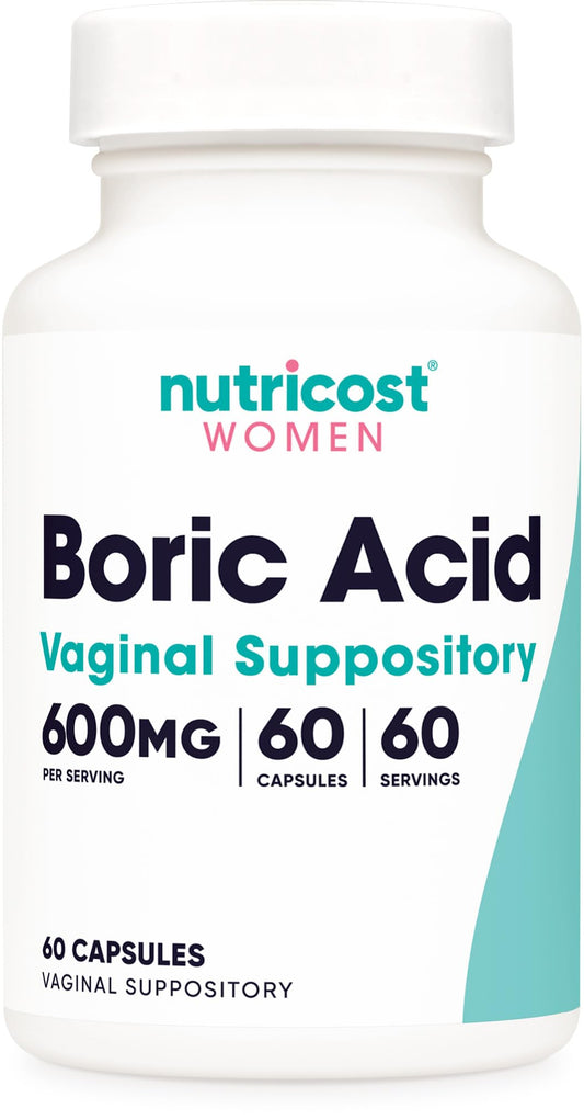 Nutricost ácido bórico 600 mg botella, opción de cuidado íntimo diaria
