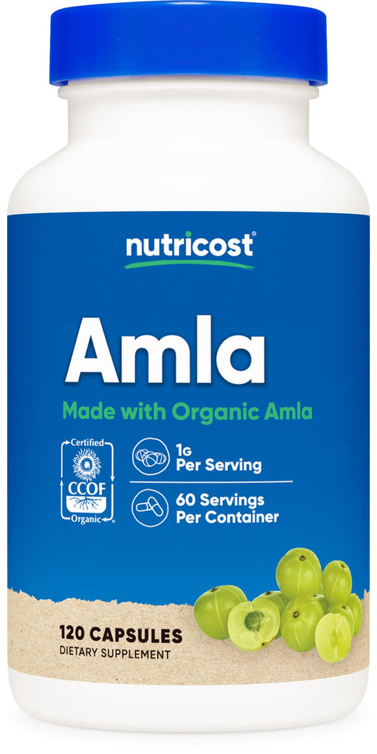 Nutricost Amla 1000mg en cápsulas, frasco vegetariano y orgánico