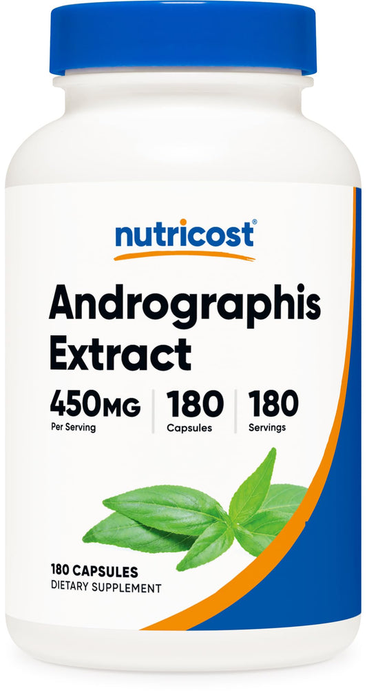 Nutricost Andrographis Extract frena de la botella con cápsulas fáciles de tragar para uso diario