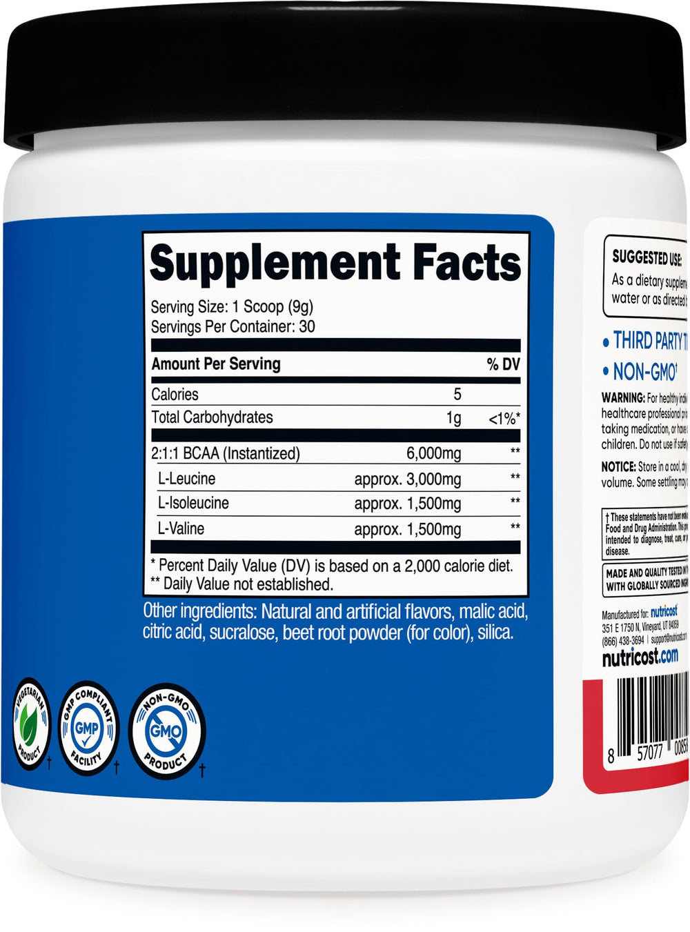 Nutricost: fábrica certificada NSF y cumplimiento GMP