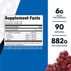 Nutricost BCAA polvo con cuchara medidora incluida para porciones precisas