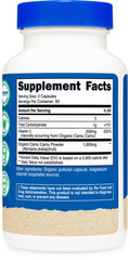 Nutricost etiqueta nutricional destacando vitamina C y porciones