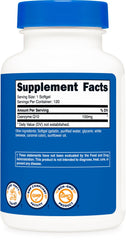 Nutricost etiqueta nutricional destacando 100 mg por porción