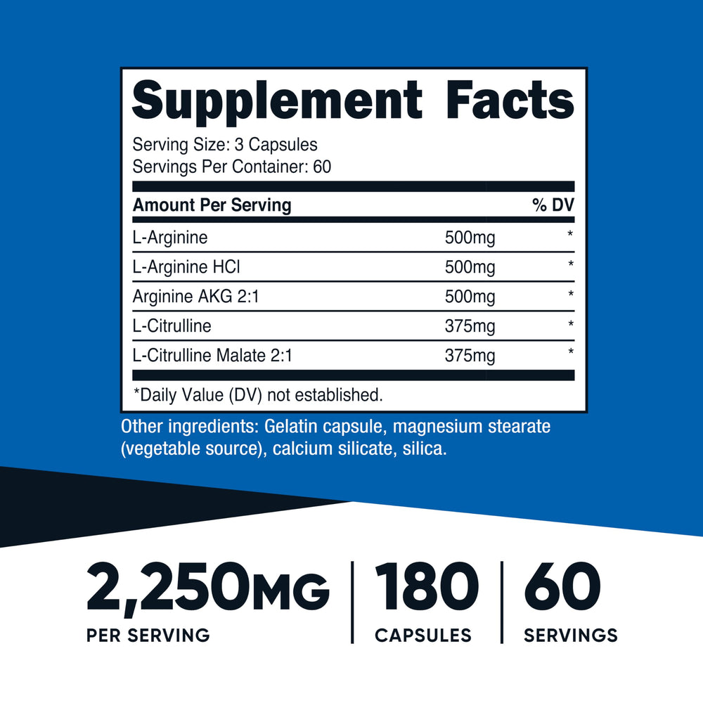 Nutricost etiqueta con lista de ingredientes y certificaciones, transparencia y calidad
