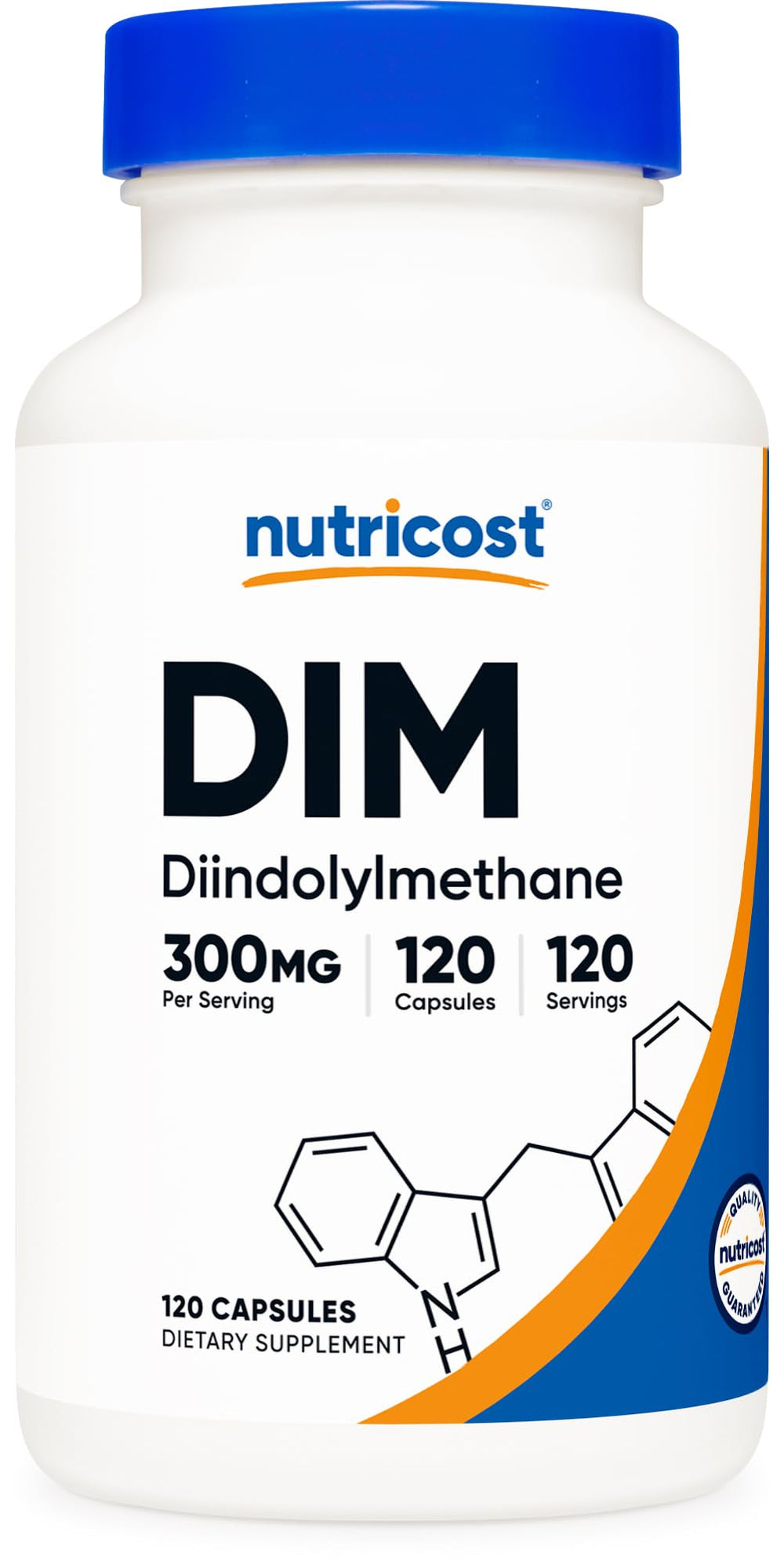 Nutricost frasco frontal mostrando 120 cápsulas para toma diaria