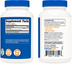 Nutricost etiqueta con certificaciones NSF y GMP visible, transmite confianza