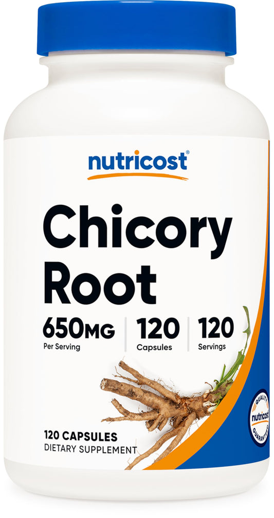 Nutricost frasco frontal mostrando 120 cápsulas y presentación clara