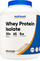 Nutricost frente del envase mostrando tamaño y marca, beneficio claridad de producto