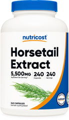 Nutricost frasco frontal mostrando etiqueta clara y beneficios