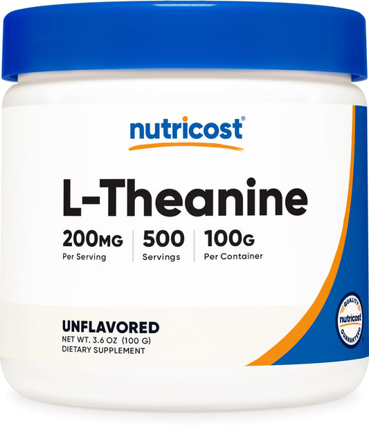 Nutricost frasco frontal del producto mostrando la presentación y beneficios
